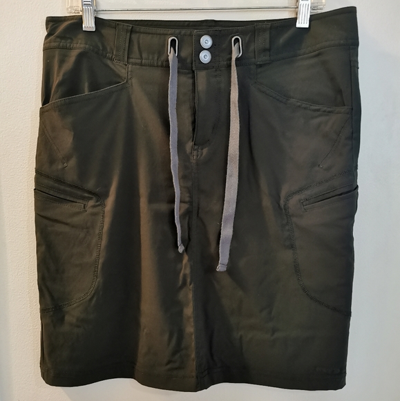 COLUMBIA | Mini Skirt, Dark Khaki Green - Picture 1 of 5